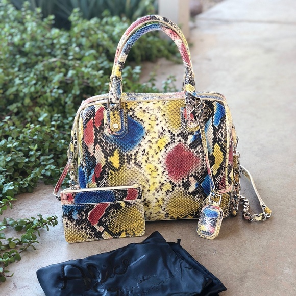 Alice + Olivia Handbags - Alice + Olivia Embossed Snakeskin Colorful Bag